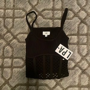 LPA Macrae Crochet corset top